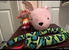 3 X Soft Toys - Snake, Rabbit